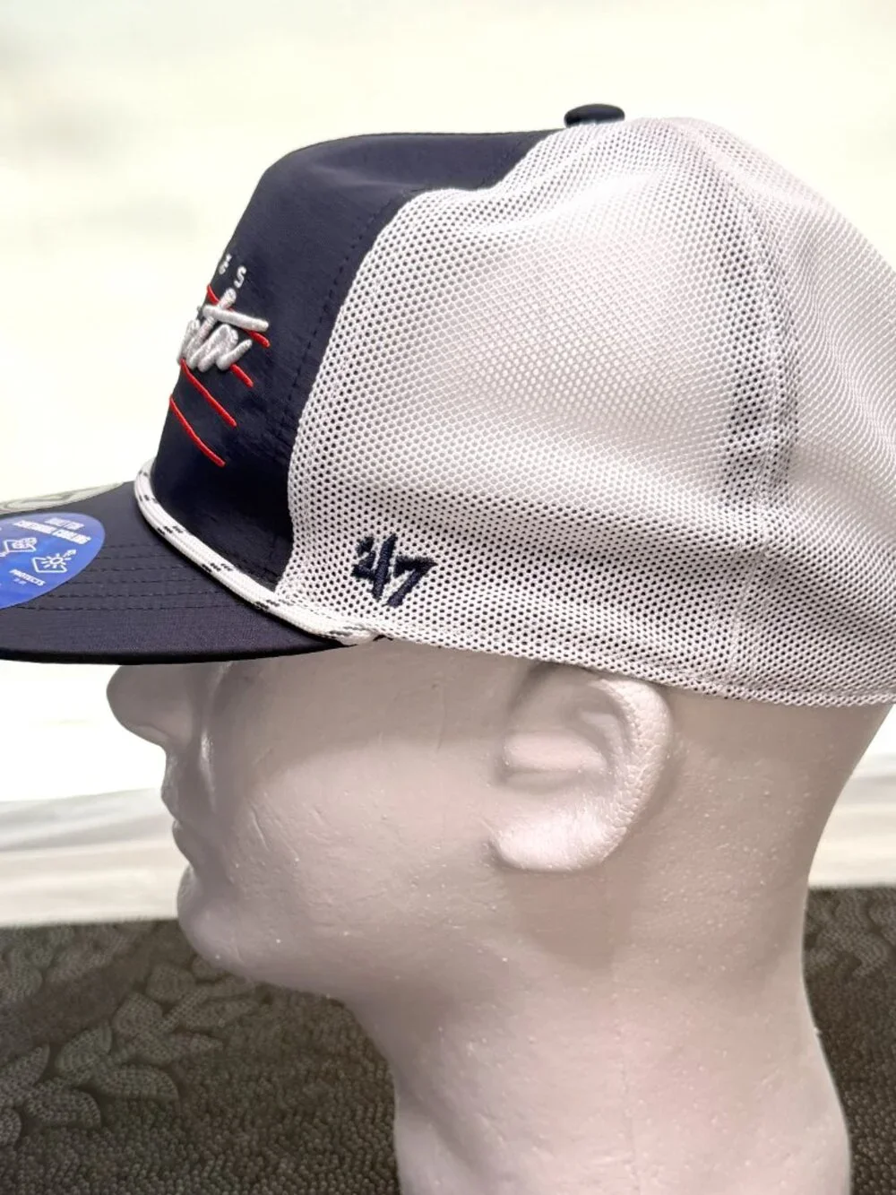Atlanta Braves '47 Hitch Navy Blue Hitch Rope Snapback White Mesh Back Cap/Hat